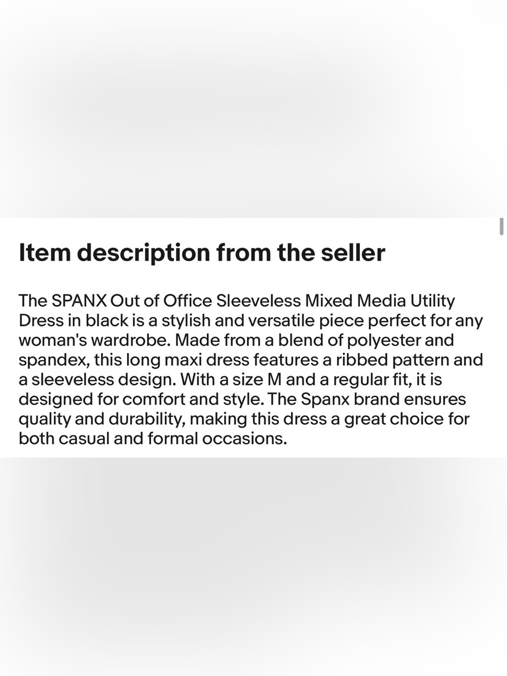 Spanx Out Of Office Sleeveless Maxi Dress Mixed Media Utility Ribbed Pockets S/M - Picture 16 of 16